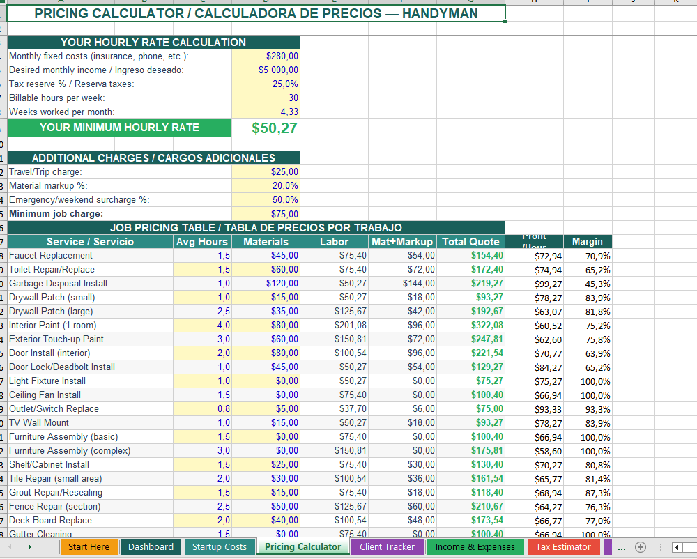 Pricing Calculator